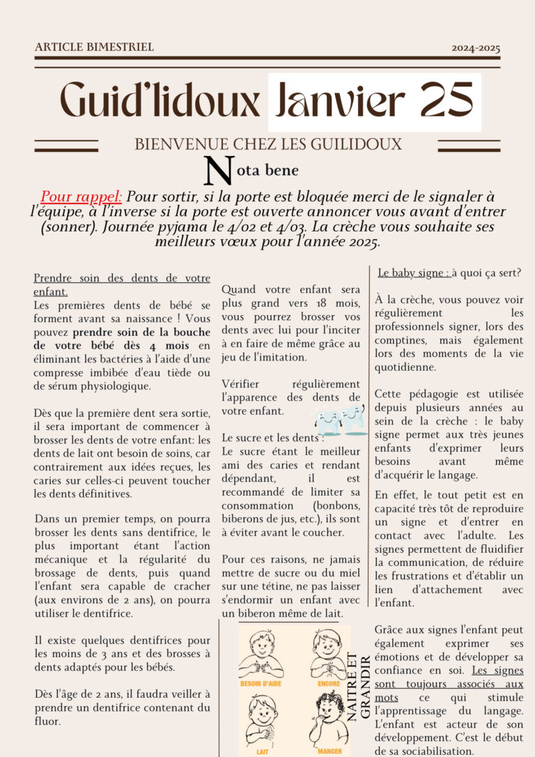 Lire la suite à propos de l’article Guid’lidoux Janvier 2025