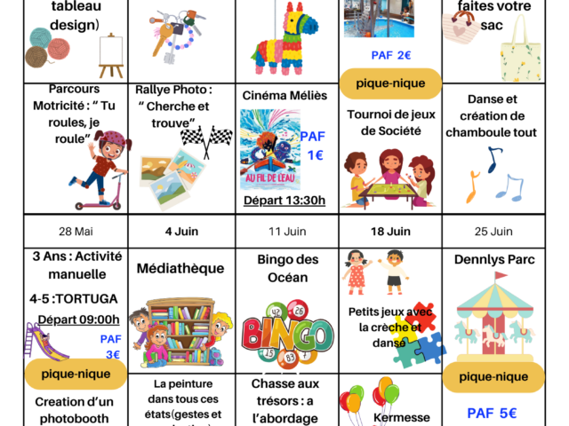planning mercredi 3-11 ans