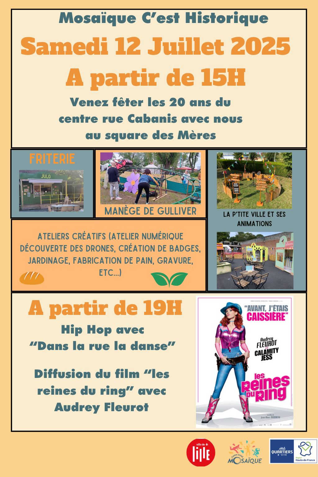 Lire la suite à propos de l’article Rendez-vous le samedi 12 juillet 2025 pour la Fête de nos Quartiers d’été