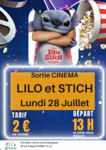 Lire la suite à propos de l’article Sortie Cinéma en famille – Lundi 28 juin départ à 13h au centre social.