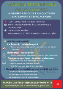 Lire la suite à propos de l’article Ateliers numériques pour Adultes