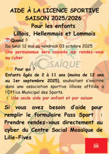 Lire la suite à propos de l’article Aide à la licence sportive – Saison 2025/2026 – Pour les enfants Lillois, Hellemmois et Lommois