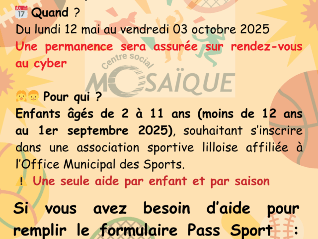 Aide à la licence sportive – Saison 2025/2026 – Pour les enfants Lillois, Hellemmois et Lommois