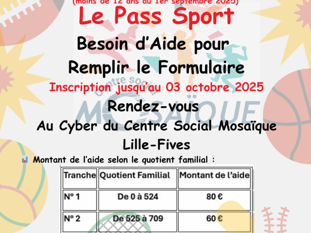 Petit rappel : Le Pass’Sport est de retour pour 2025-2026 !