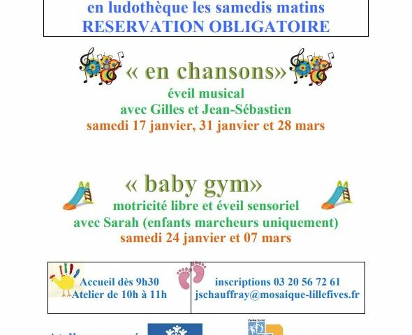 « Ludothèque 0/5 ans : Ateliers parents/enfants »