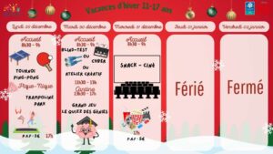 Lire la suite à propos de l’article Plannings des prochaines vacances ACM 3-17 ans 🎄❄🌟
