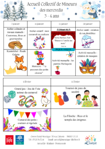 Mercredis 7 janvier – 14 février