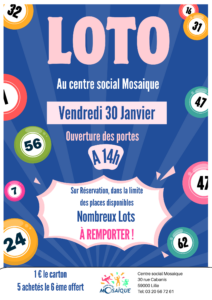 Lire la suite à propos de l’article Loto au Centre Social Mosaïque !