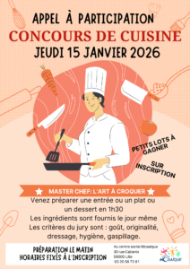 Lire la suite à propos de l’article Appel à participation – Concours de Cuisine !