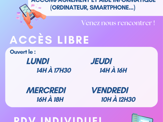 Changement dans les horaires pour l&rsquo;Accès Libre du CYBER !