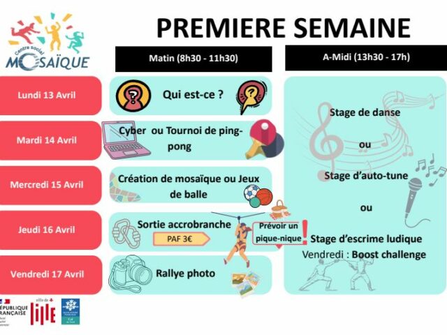 Plannings des ACM ados – Avril !