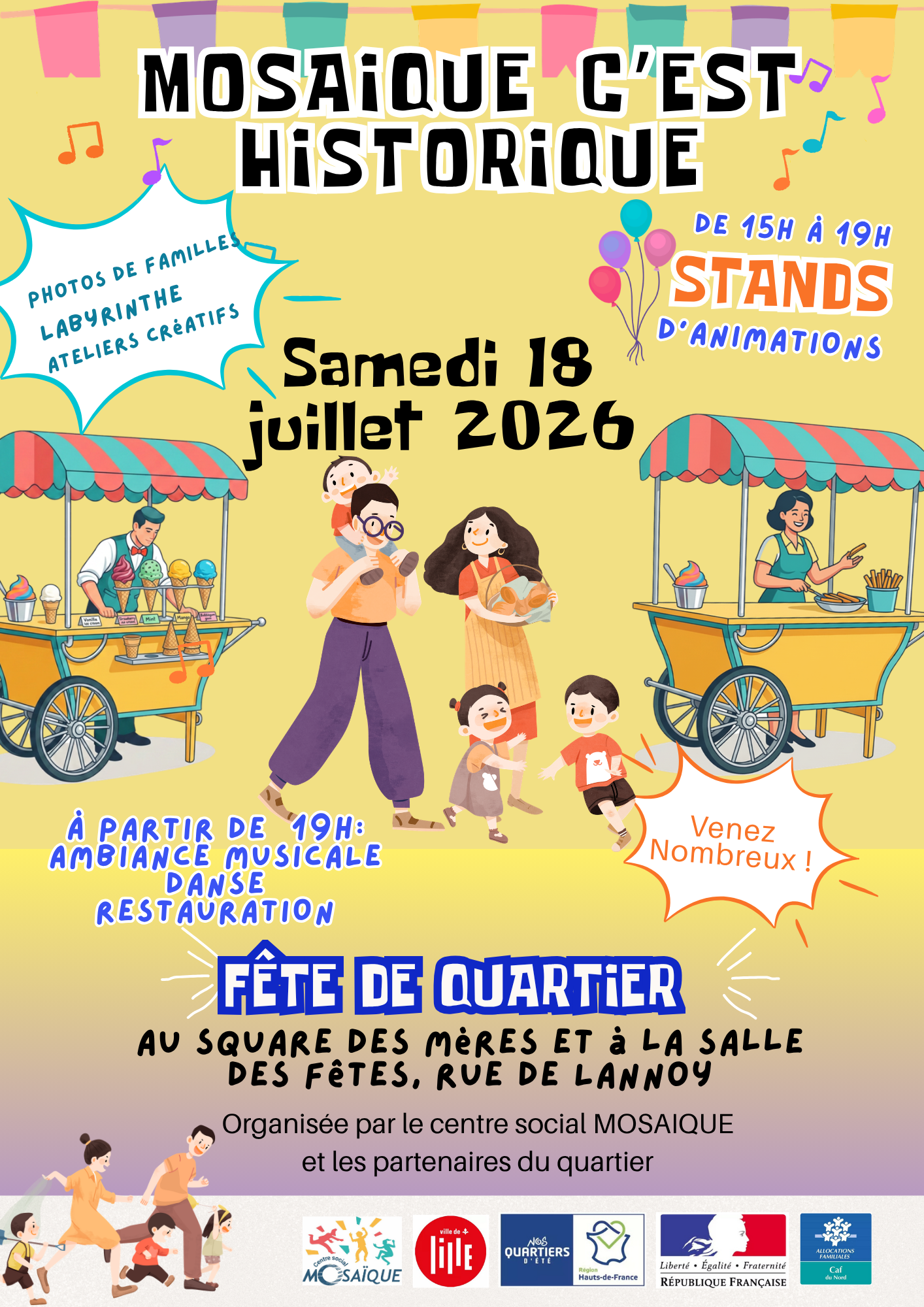 Lire la suite à propos de l’article Fête de Quartier – 18 Juillet 2026 !
