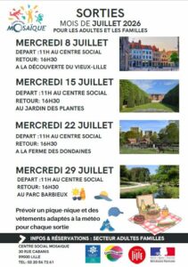 Lire la suite à propos de l’article Sorties – Mois de Juillet 2026 !