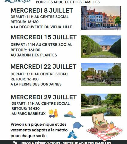 Sorties – Mois de Juillet 2026 !