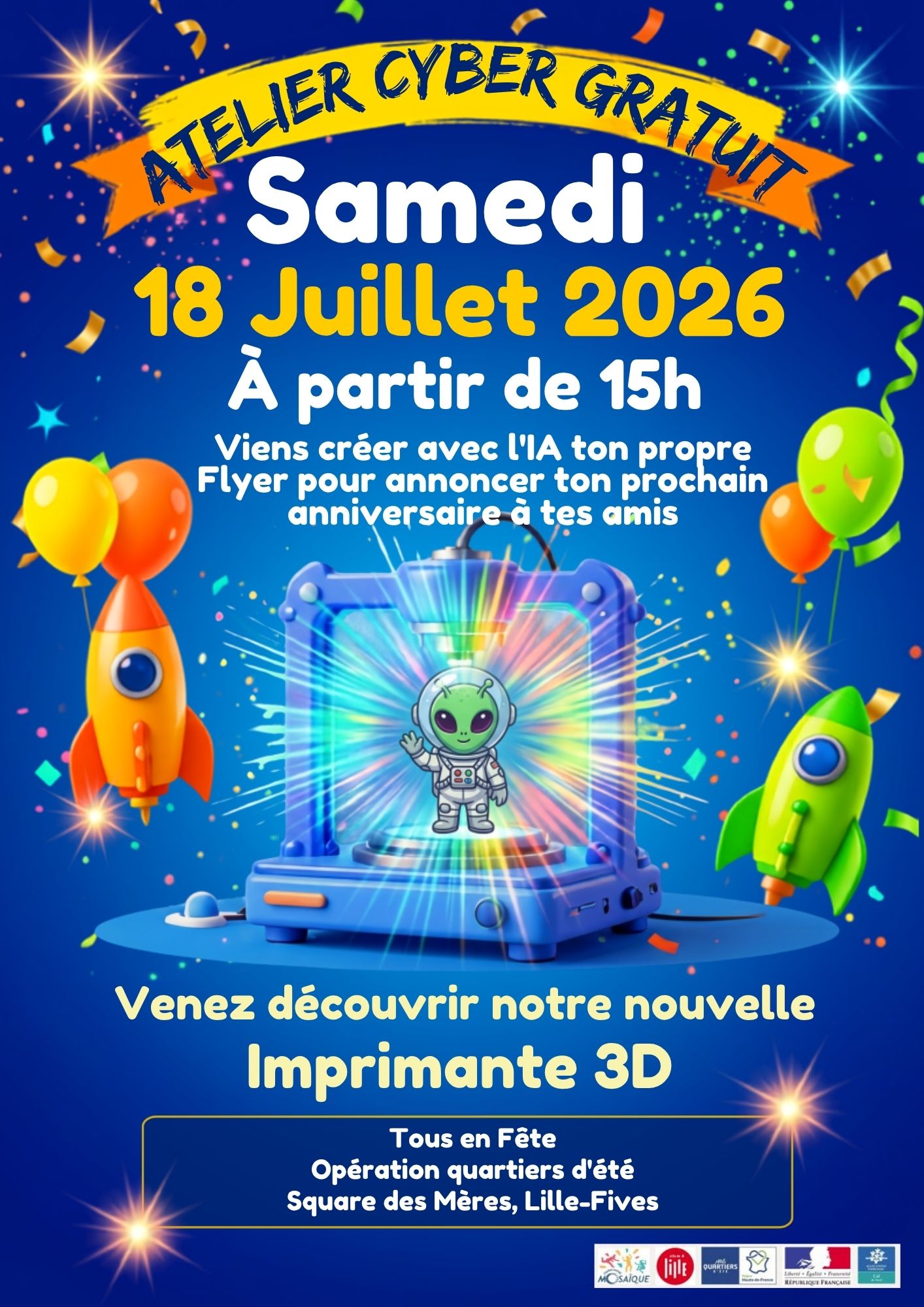 Lire la suite à propos de l’article Quartiers d’été 2026 – Le stand Cyber vous attend !