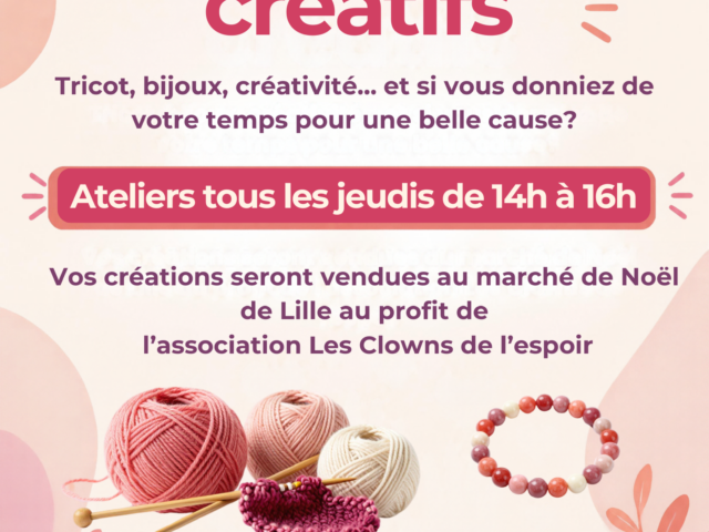 Appel aux Bénévoles Créatifs – Rendez-vous tous les jeudis de 14h00 à 16h00 !