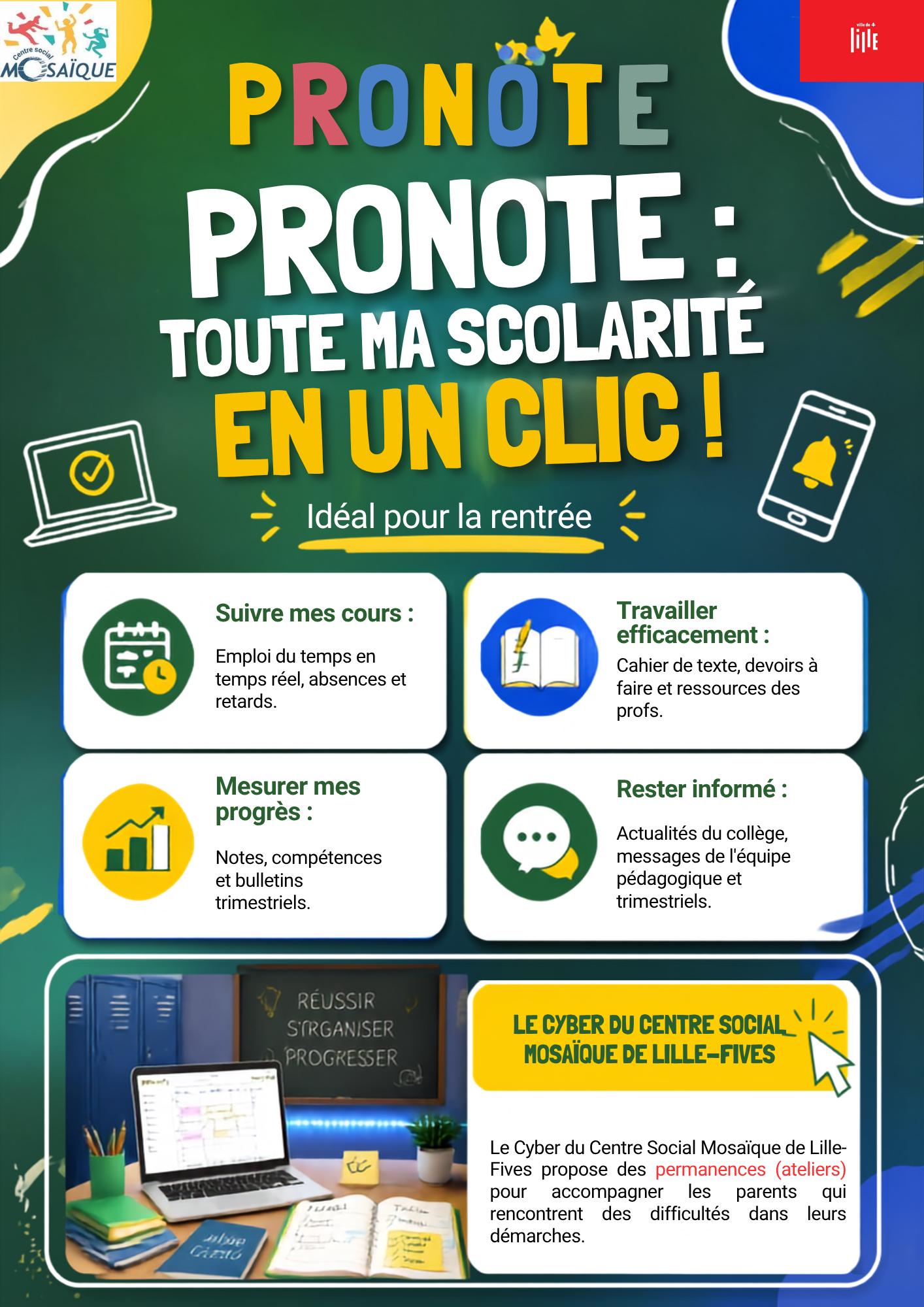 Lire la suite à propos de l’article PRONOTE : Toute ma scolarité en un Clic !