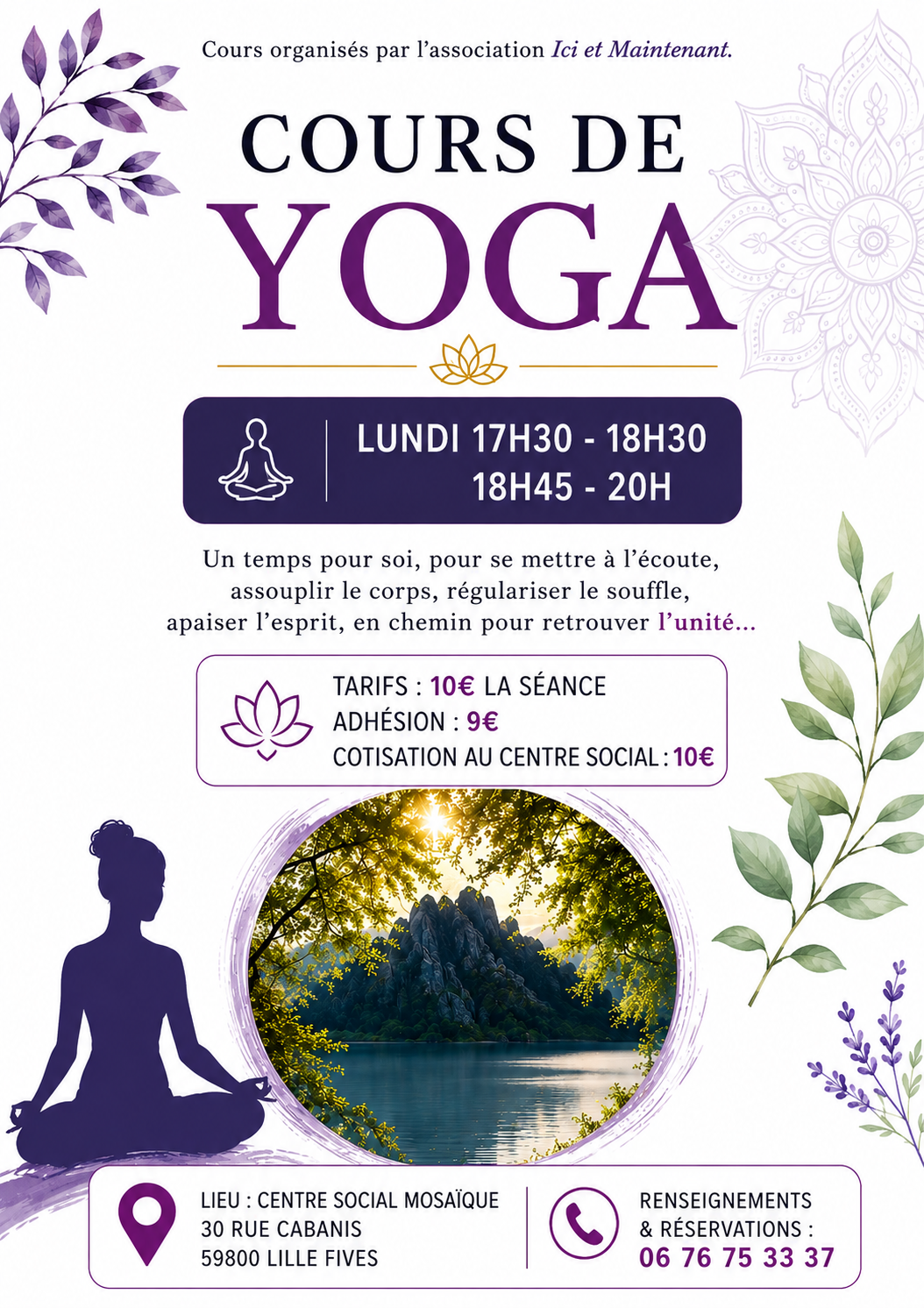 Lire la suite à propos de l’article Reprise des cours de YOGA