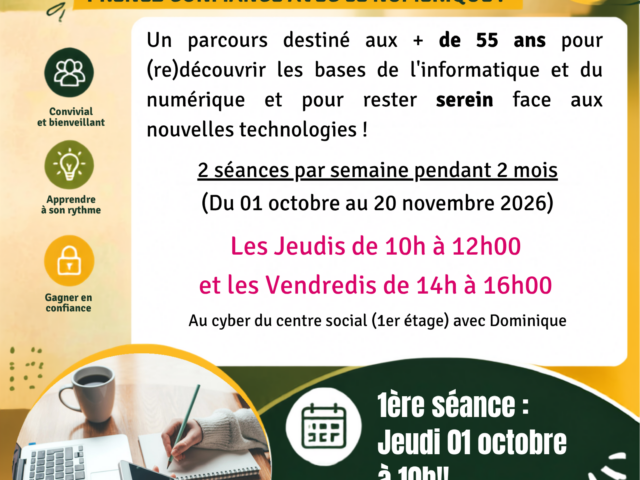Démarrage d&rsquo;un nouveau cycle Autonomie Numérique – Première Séance le 01 octobre 2026 !