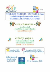 Lire la suite à propos de l’article Ateliers Parents/Enfants 0-5 ans en ludothèque les samedis matins !